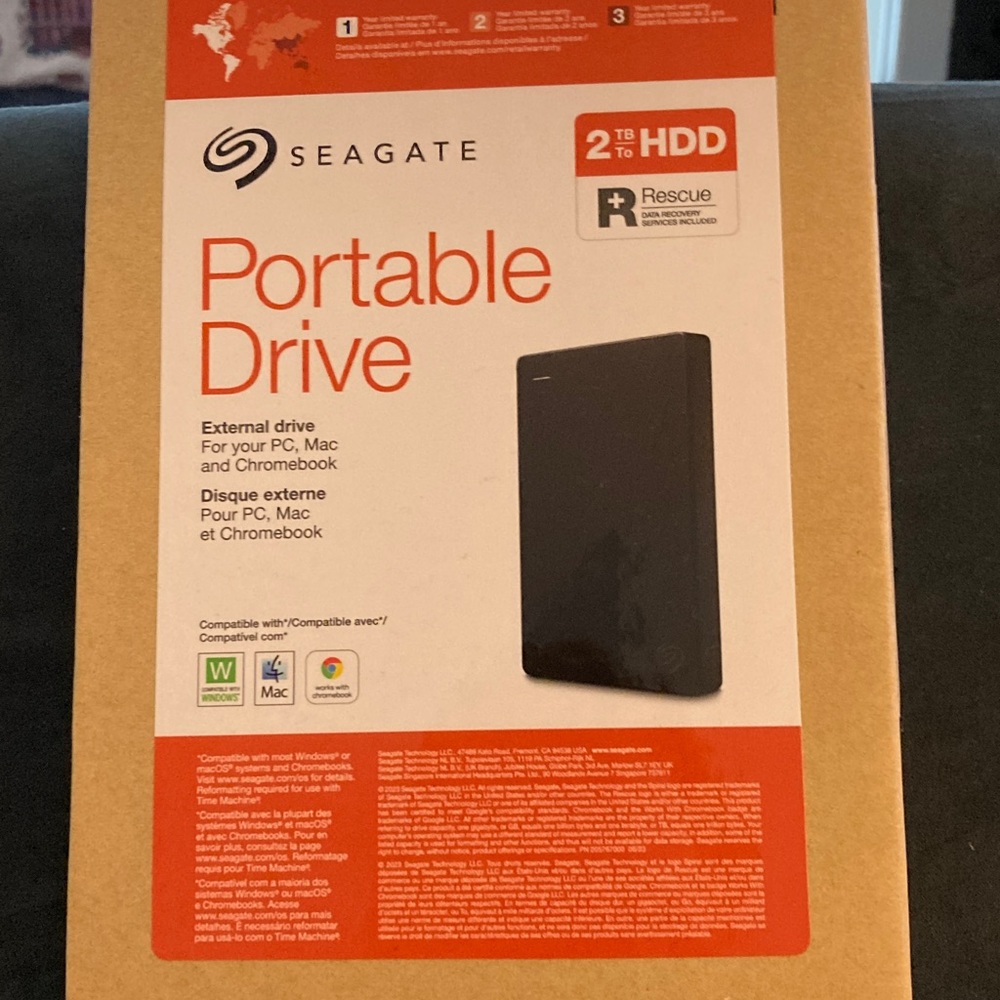 Black Portable Drive 2TB - New in Box